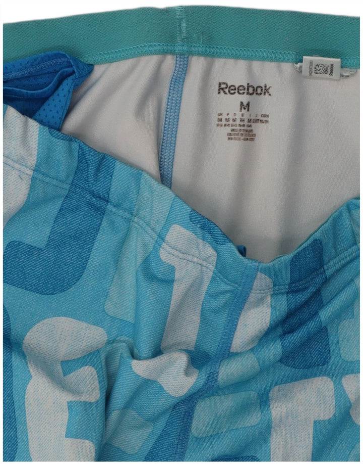 REEBOK Ženske Graphic Trenirke Hlače UK 12 srednje plave boje