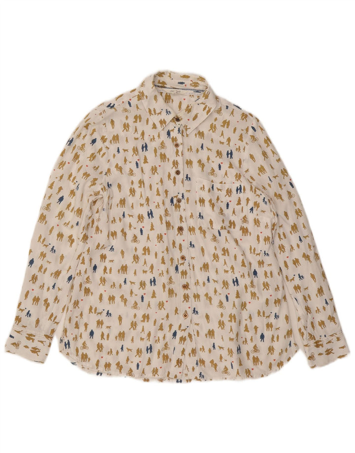 White Stuff Ženska košulja s apstraktnim uzorkom UK 8 Small Off White