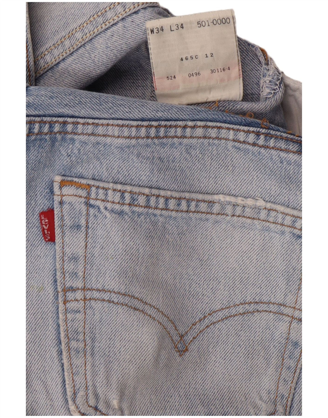 LEVI'S muške ravne traperice W34 L29 plavi pamuk