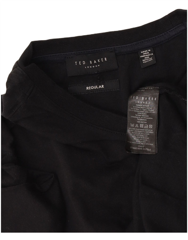 Ted Baker Regular muška majica kratkih rukava Srednji crni pamuk