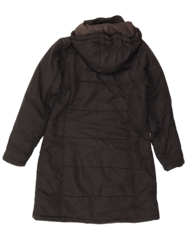 Jack Wolfskin ženski podstavljeni kaput s kapuljačom UK 10 Mali crni poliester