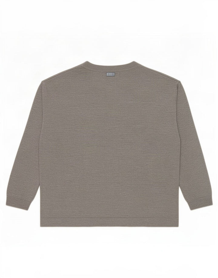 Marks & Spencer ženski veliki džemper s V-izrezom UK 10 Small Gray