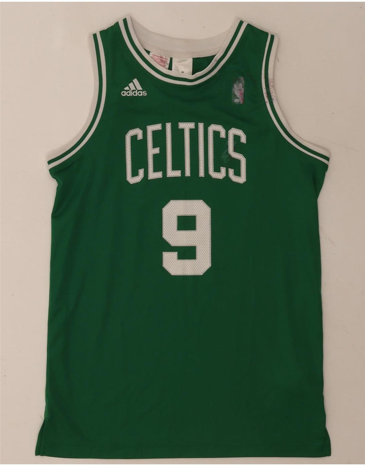 Adidas Boys Celtics Graphic Vest Top 13-14 Years Green Poliester