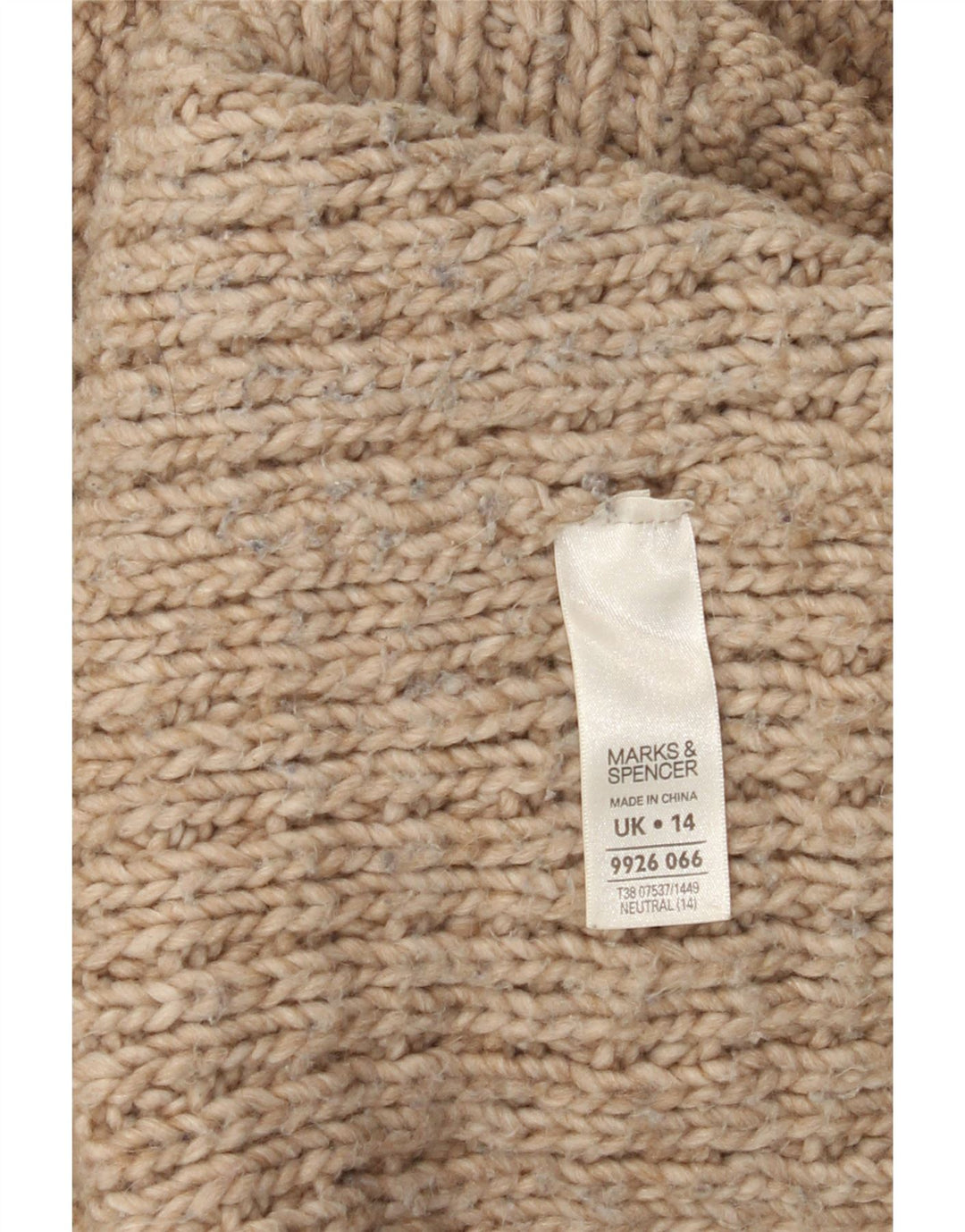 Marks & Spencer ženski kardigan pulover UK 14 Srednje smeđi akril