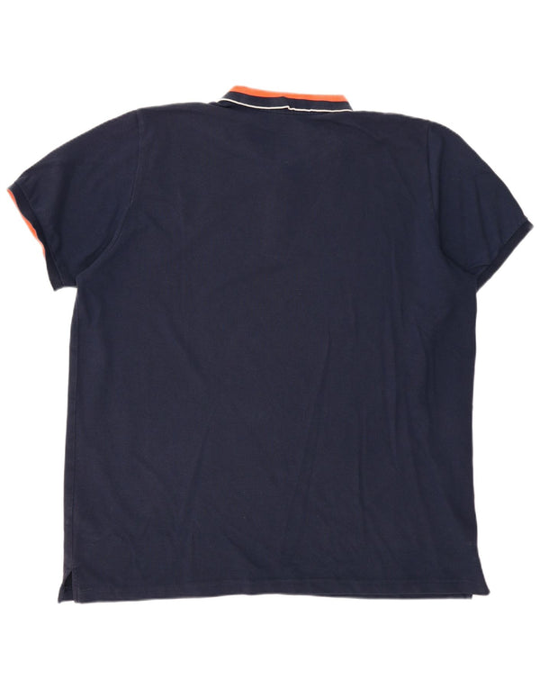 ADIDAS muška polo majica 3XL tamnoplavi pamuk u blok boji