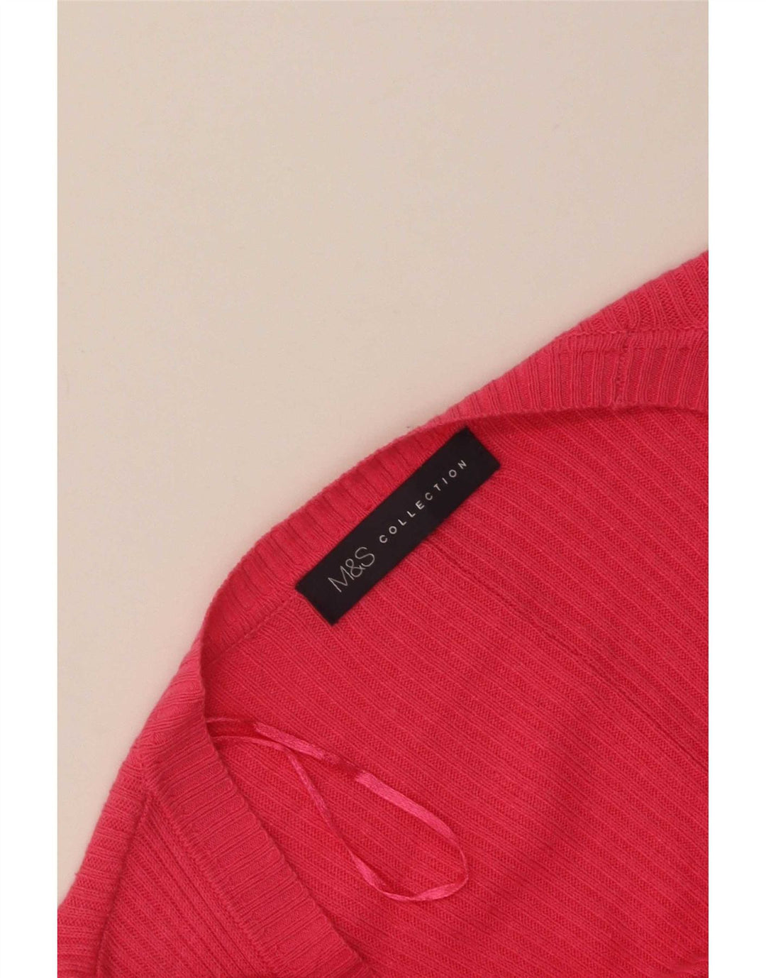 Marks & Spencer ženski otvoreni kardigan pulover UK 14 Large Pink