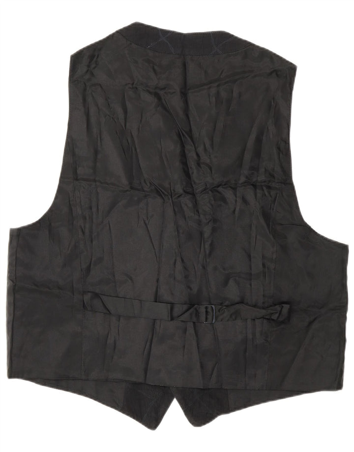 Vintage muški prsluk XL crni argyle/dijamantni poliester