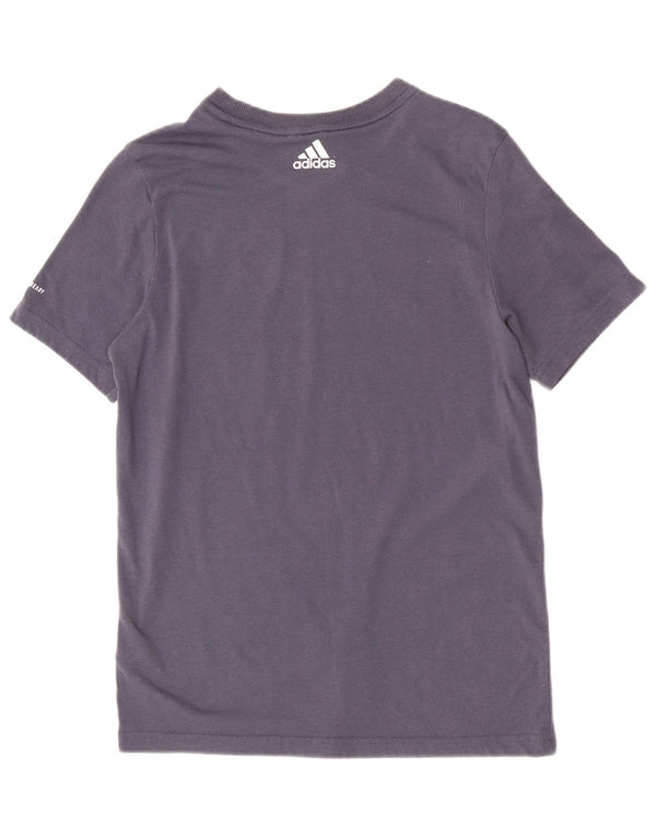 Adidas Boys Regular Graphic T-Shirt Top 13-14 Years Navy Blue Poliester