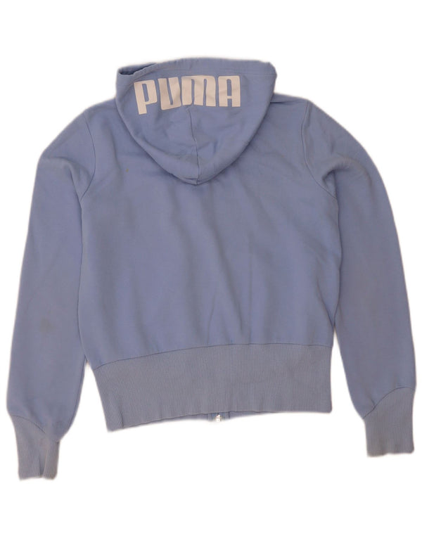 Puma ženski kratki pulover s kapuljačom s patentnim zatvaračem UK 10 Small Blue Cotton