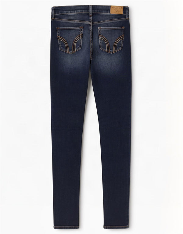 Hollister ženske uske traperice s oskudima US 3 XS W26 L31 plavi pamuk