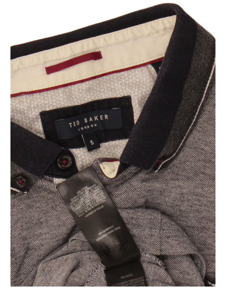 TED BAKER Muška polo majica veličina 5 XL sivi flekasti pamuk
