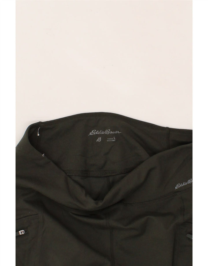 EDDIE BAUER Womens Tracksuit Trousers UK 14 Large Khaki Vintage Eddie Bauer and Second-Hand Eddie Bauer from Messina Hembry 