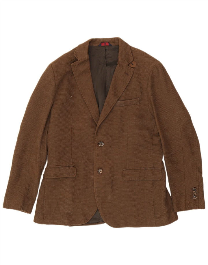 MASSIMO DUTTI Muška jakna sa 2 gumba UK 38 Srednje smeđa viskoza