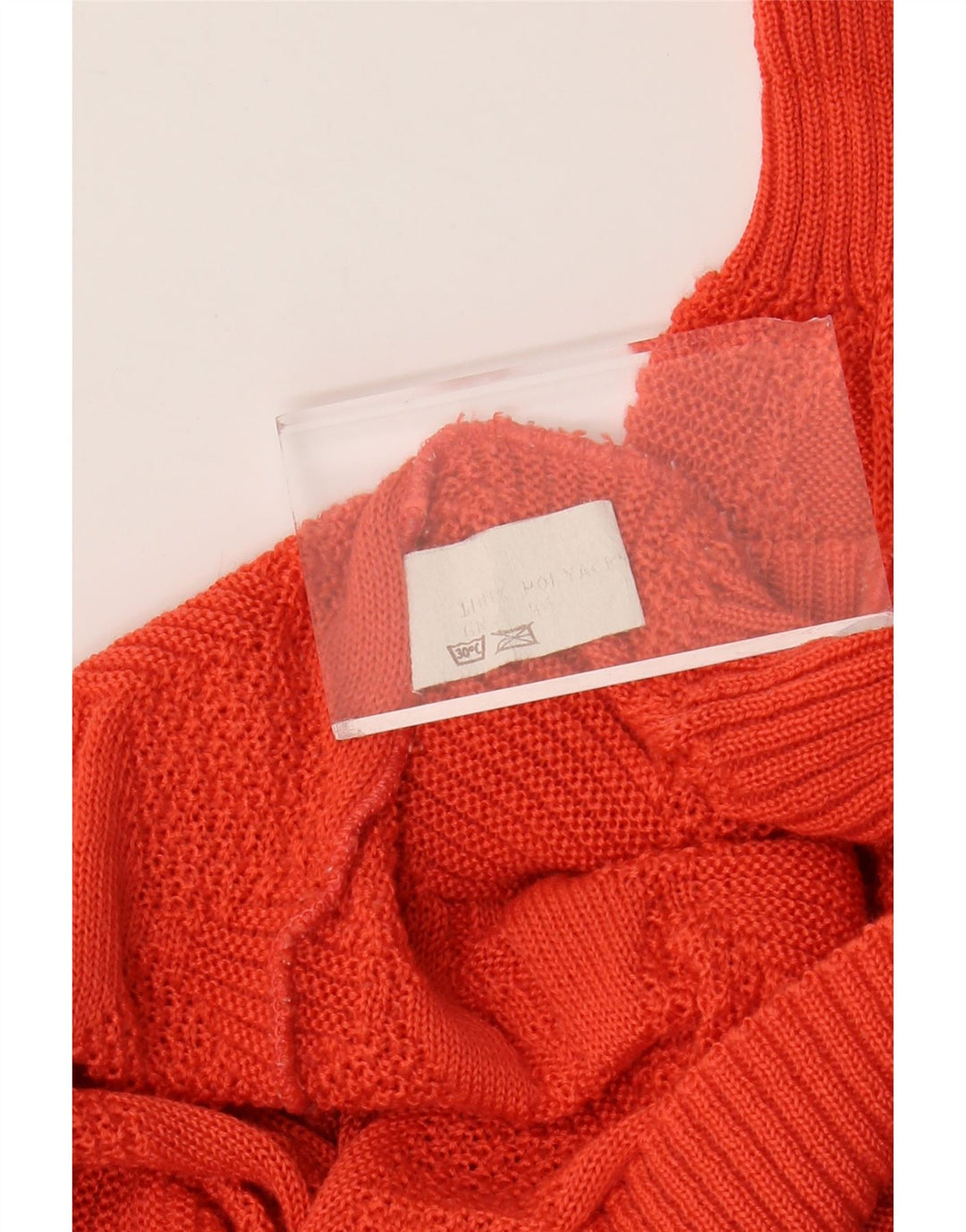 VINTAGE ženski džemper s okruglim izrezom UK 18 XL narančasti akril