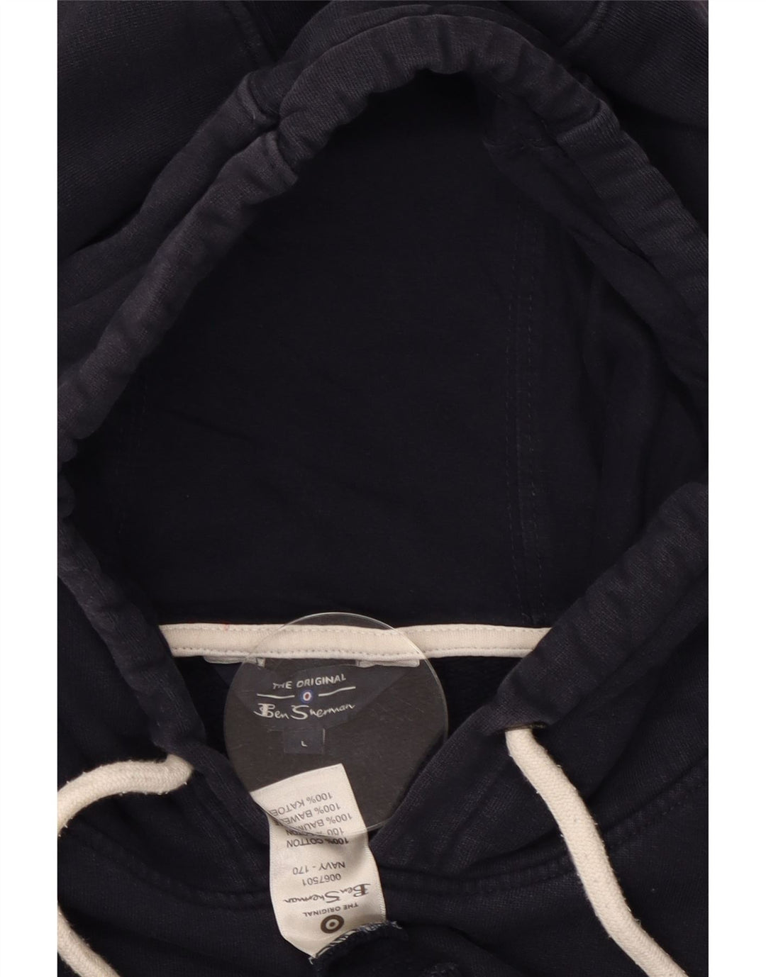 BEN SHERMAN Ženska prevelika majica s kapuljačom s kapuljačom UK 16 Large tamnoplava