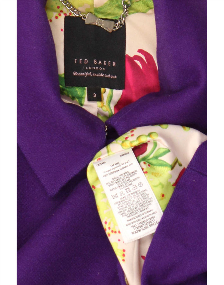 Ted Baker Ženski blejzer jakna Veličina 3 srednje ljubičasta vuna