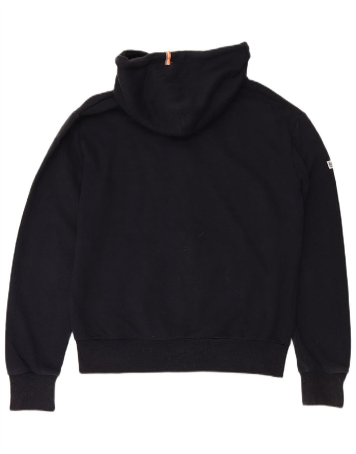 SUPERDRY muški pulover s kapuljačom na patentni zatvarač Veliki tamnoplavi pamuk