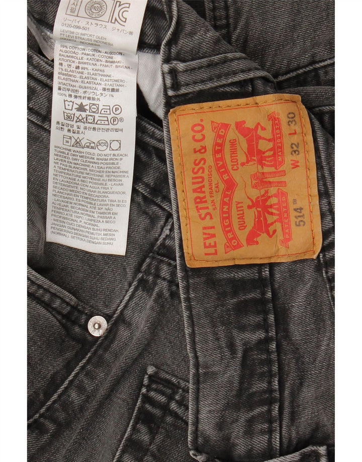 Levi's muške 514 ravne traperice W32 L30 sivi pamuk