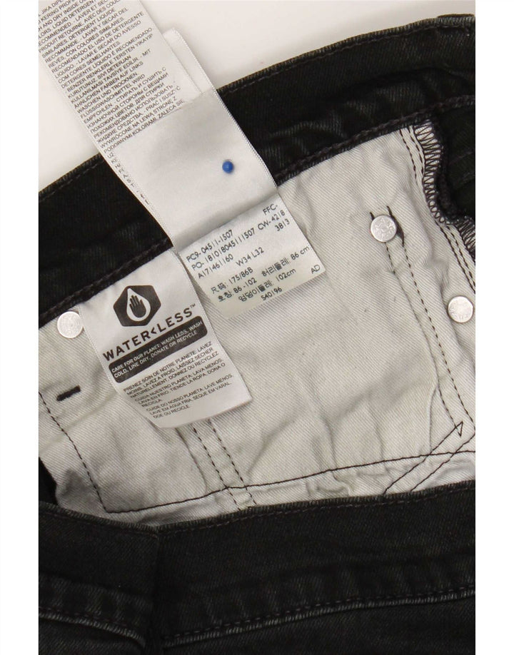 Levi's muške uske traperice W34 L32 crni pamuk