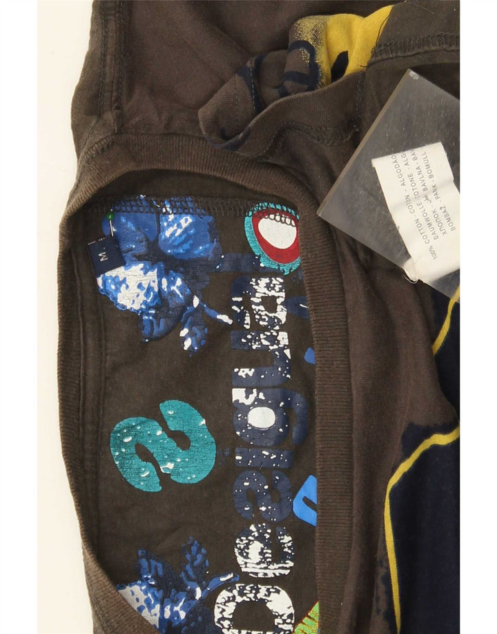 Desigual muška majica kratkih rukava srednje smeđe boje s grafičkim motivima