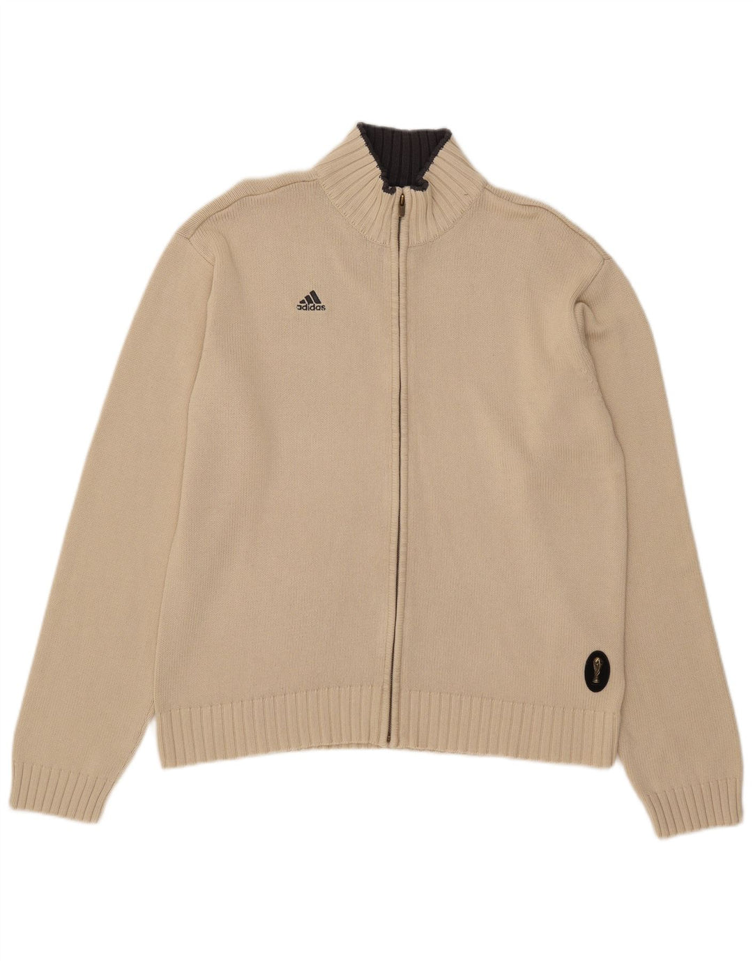 Adidas muški kardigan pulover srednje bež akrilne boje