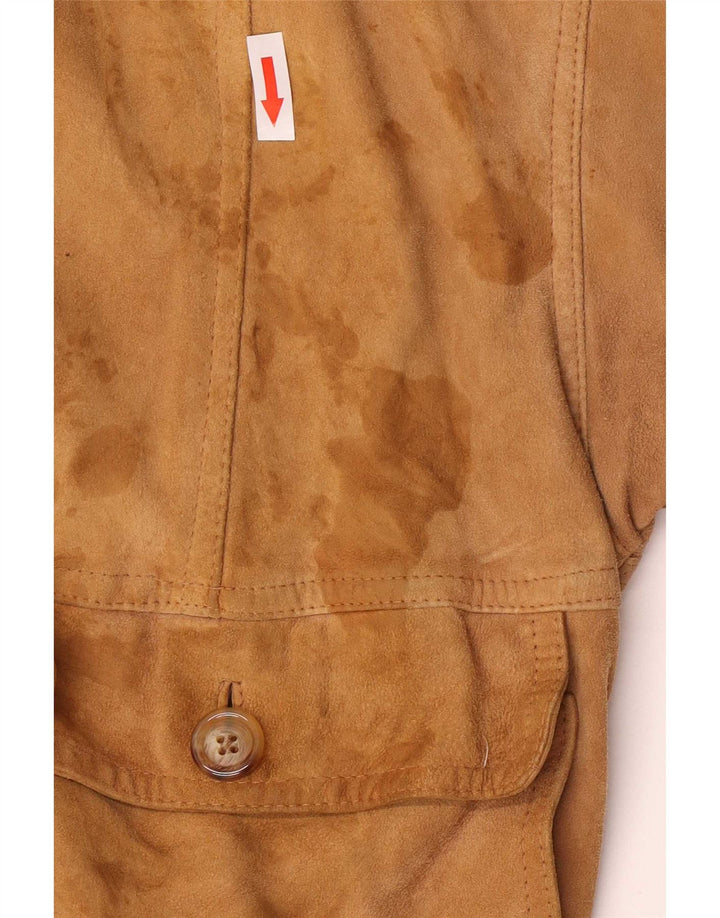 Vintage muška bomber jakna od brušene kože IT 54 2XL smeđa retro