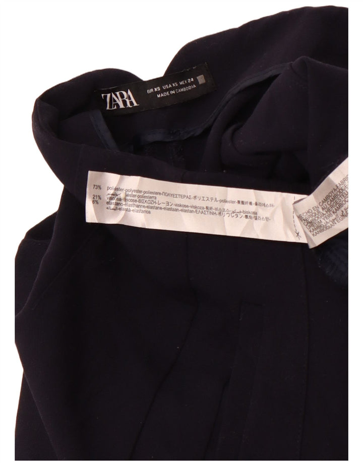 ZARA ženske sužene ležerne hlače visokog struka XS W24 L26 tamnoplave