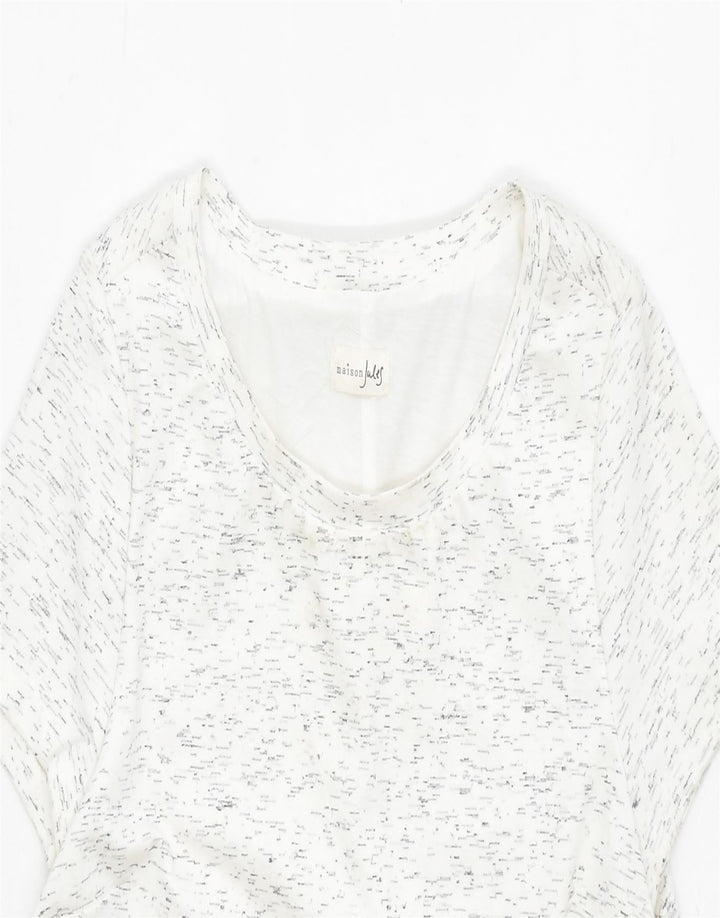 MAISON JULES Womens Basic Dress UK 12 Medium Off White Flecked | Vintage | Thrift | Second-Hand | Used Clothing | Messina Hembry 