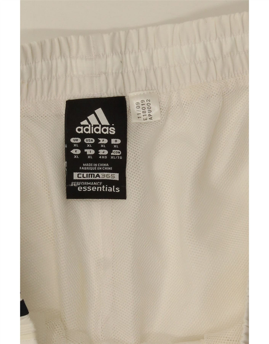 Adidas muške sportske kratke hlače Clima 365 XL bijeli poliester