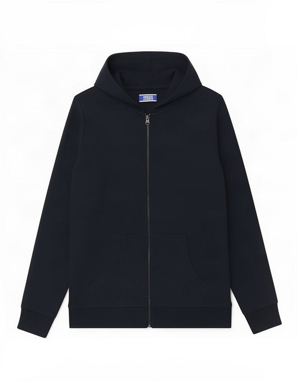 Džemper Jack & Jones Boys Zip Hoodie pulover 13-14 godina tamnoplavi pamuk