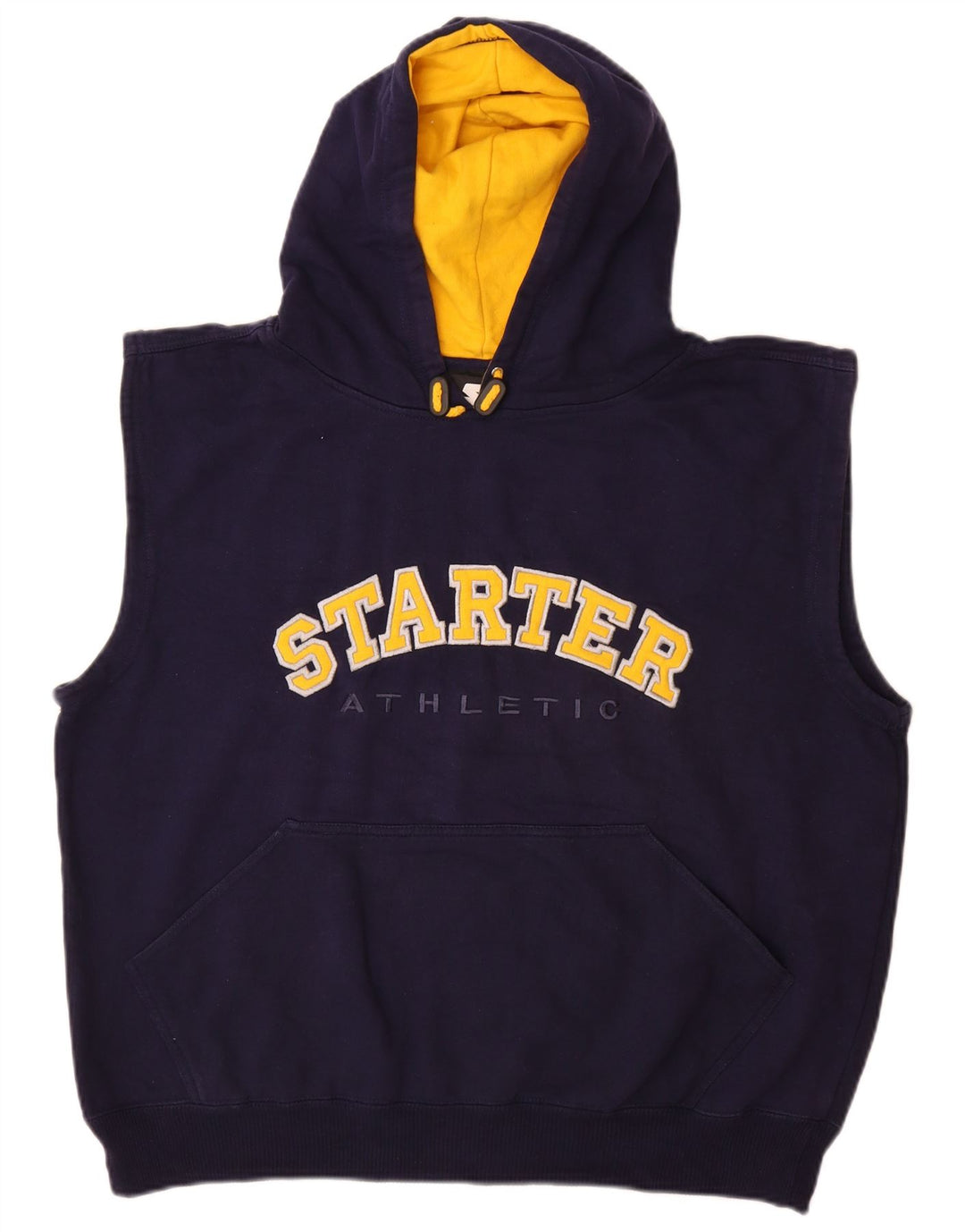 STARTER Veliki muški majica s kapuljačom bez rukava s grafičkim motivima, veliki tamnoplavi pamuk