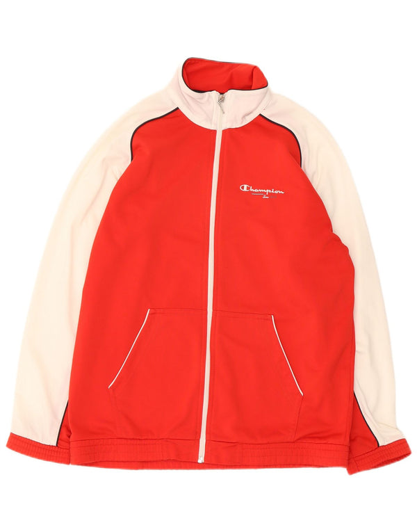 Gornja jakna trenirke Champion Boys 13-14 Years XL Red Colourblock Poliester