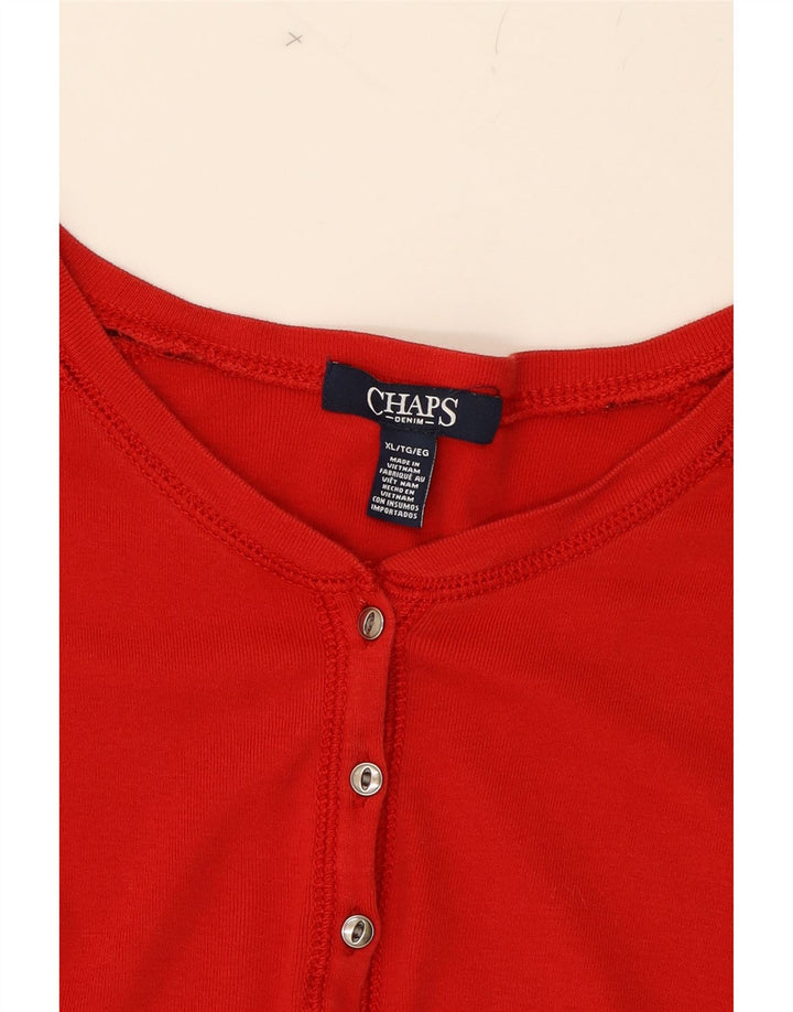 CHAPS Womens Top Long Sleeve UK 18 XL Red Gingham Cotton Vintage Chaps and Second-Hand Chaps from Messina Hembry 