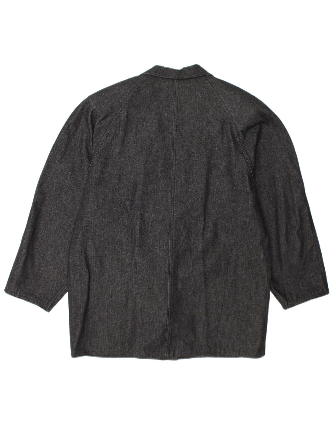 VINTAGE Ženska traper jakna s jednim gumbom UK 14 Large Grey