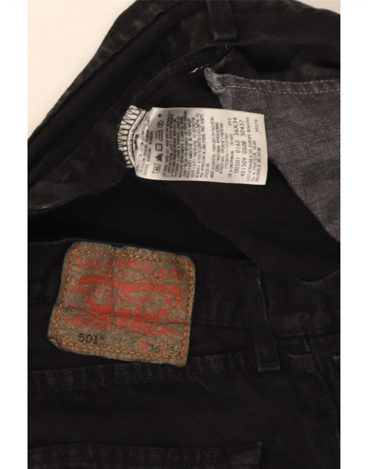Levi's muške 501 ravne traperice W36 L34 crni pamuk