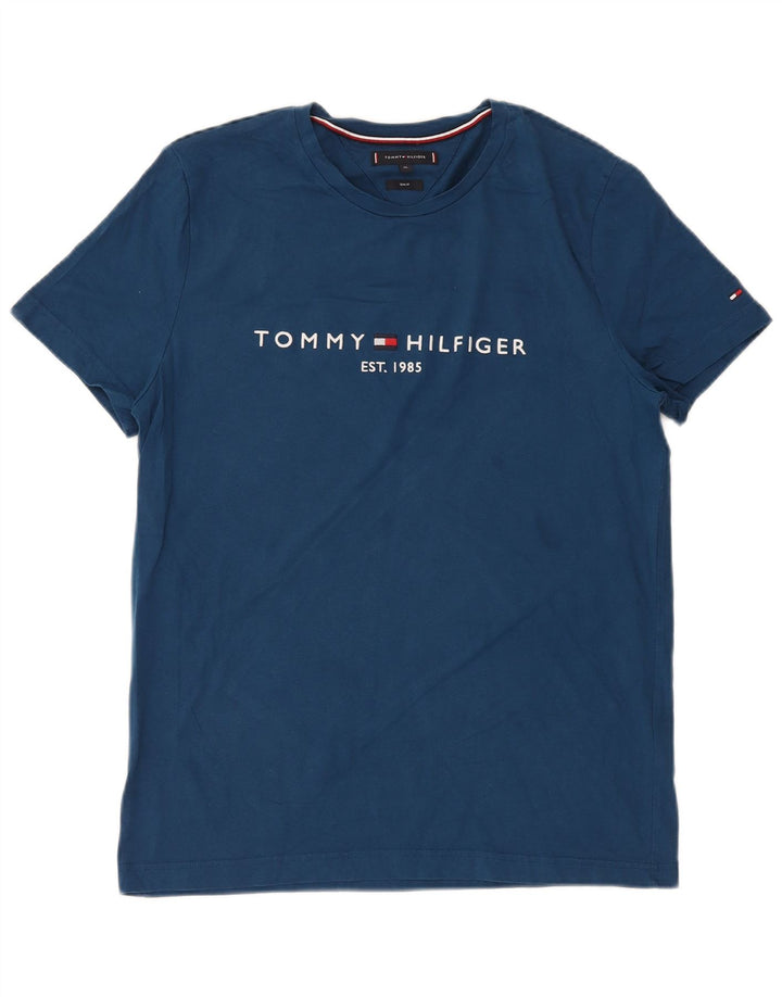 TOMMY HILFIGER Muška majica kratkih rukava Slim Fit XL plavi pamuk