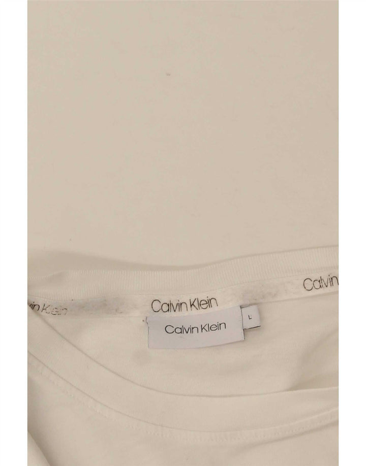 Velika bijela muška majica s grafičkim motivima Calvin Klein