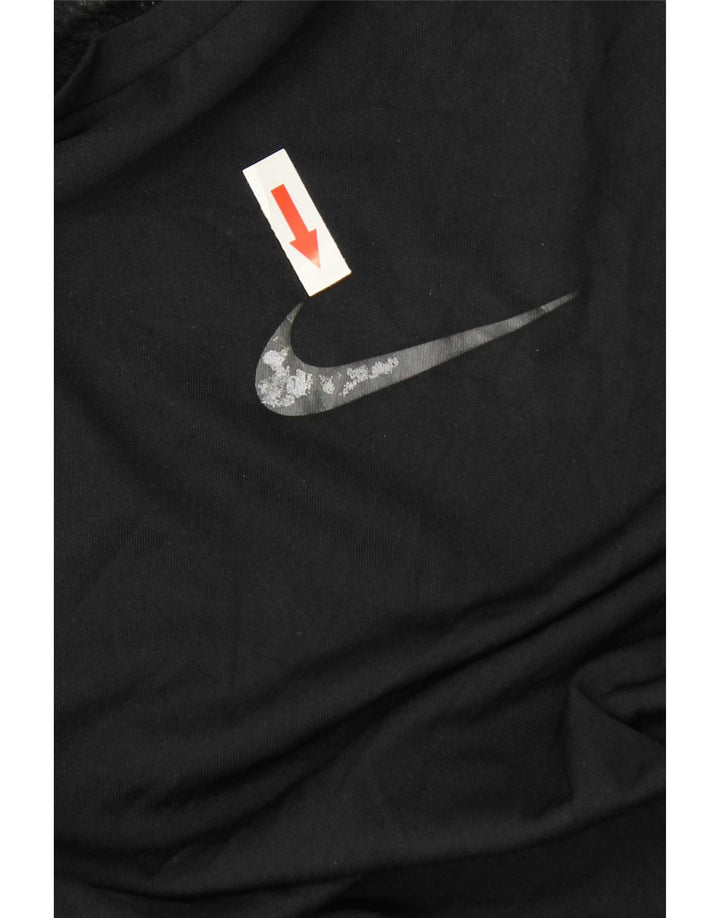 Nike Dri Fit majica kratkih rukava, veliki crni poliester