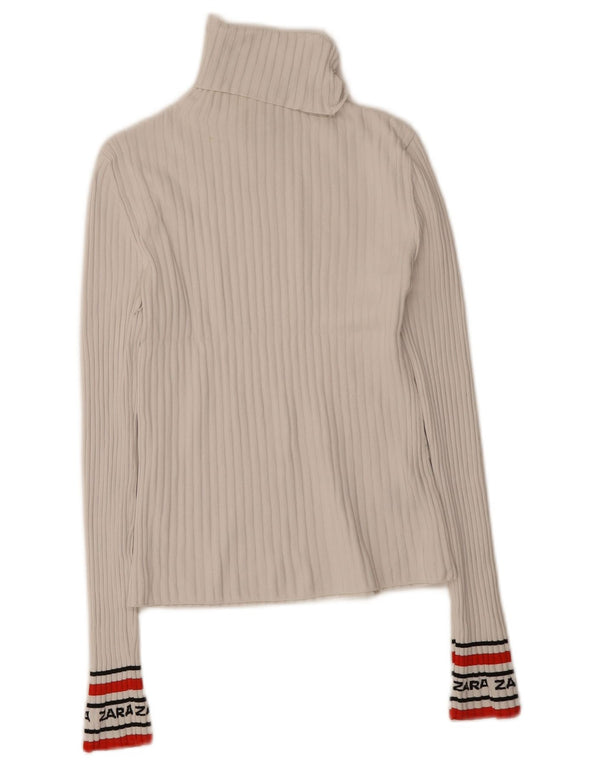 Ženska majica dugih rukava Zara Graphic UK 12 Medium White Colourblock