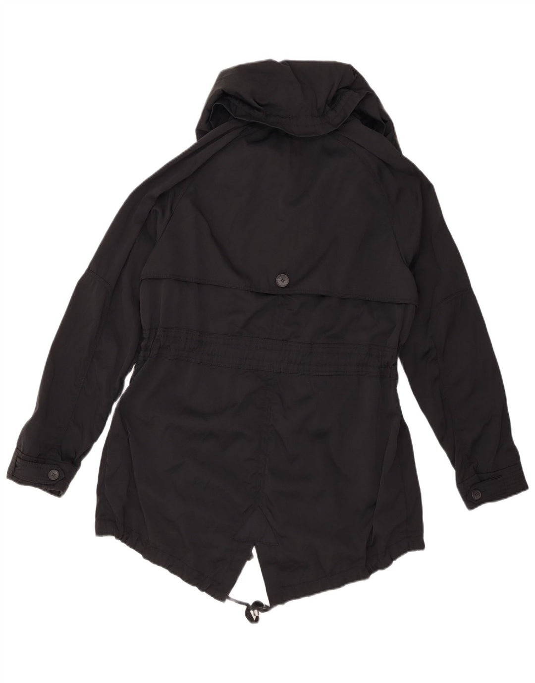 ZARA ženska velika parka jakna s kapuljačom UK 10 Mala crna