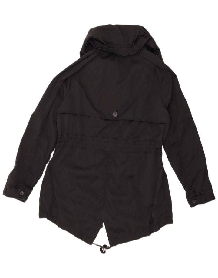 ZARA ženska velika parka jakna s kapuljačom UK 10 Mala crna
