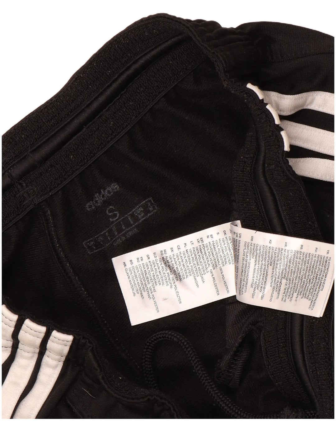 Adidas muške trenirke male crne poliesterske hlače