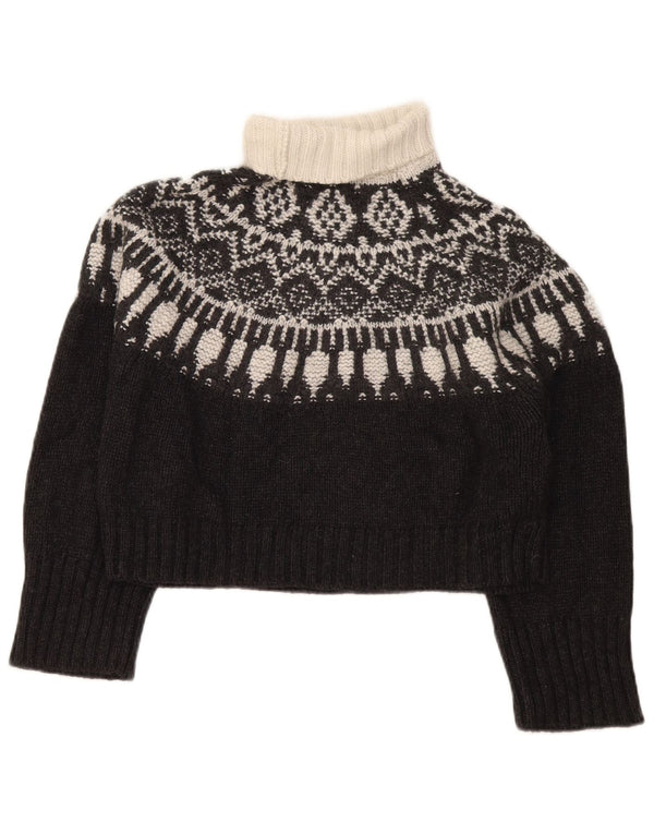 Massimo Dutti Ženska pulover s kratkim ovratnikom UK 6 XS Black Fair Isle