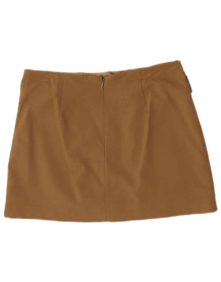 Topshop ženska mini suknja UK 14 velika W32 kaki poliester