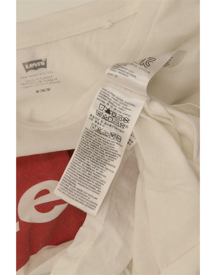 Gornja ženska majica kratkih rukava Levi's s grafičkim motivima UK 12 Srednje bijeli pamuk