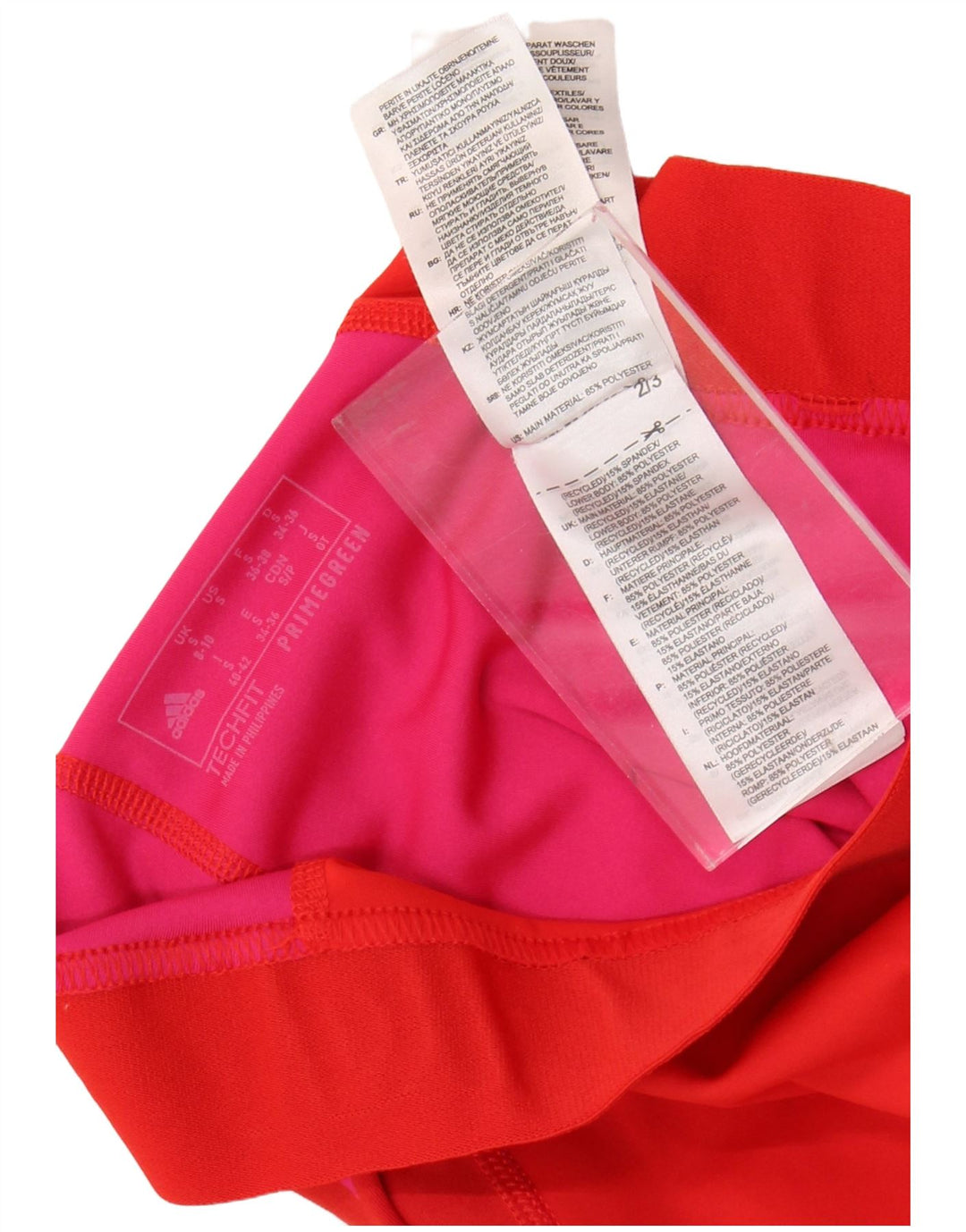 ADIDAS ženske Tech Fit grafičke tajice UK 8/10 male crvene točkice