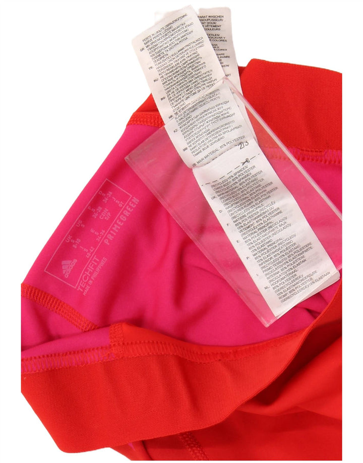 ADIDAS ženske Tech Fit grafičke tajice UK 8/10 male crvene točkice