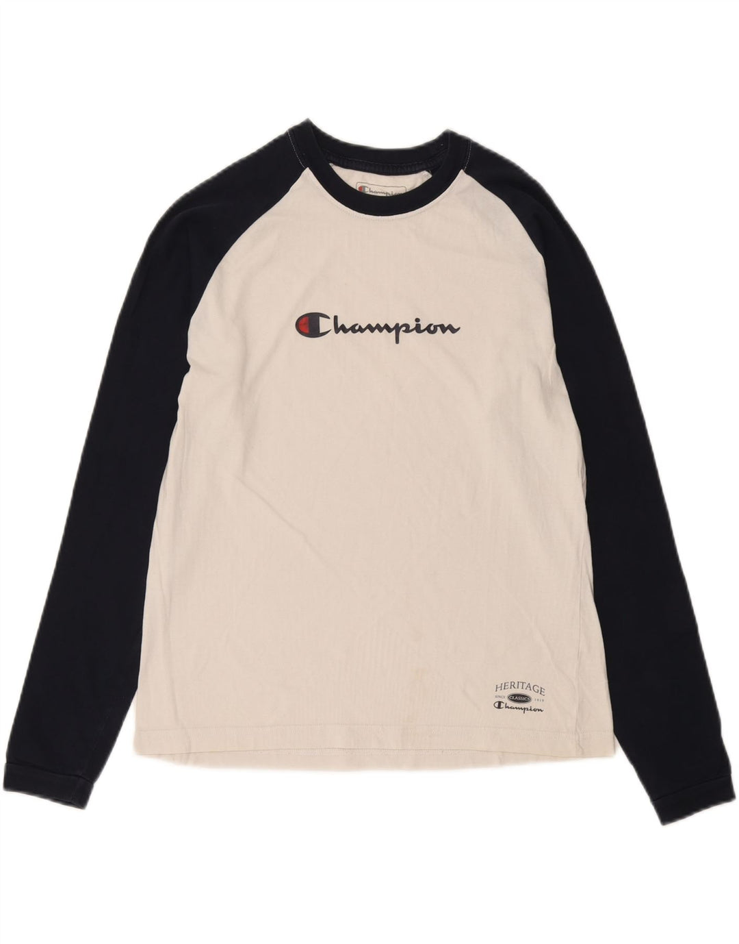 Champion Mens Heritage Graphic Top dugih rukava srednje bijele boje