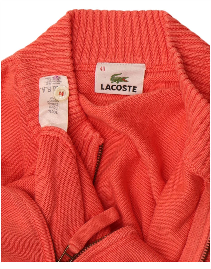 Lacoste ženski kardigan džemper, veličina 40, srednje narančasti pamuk