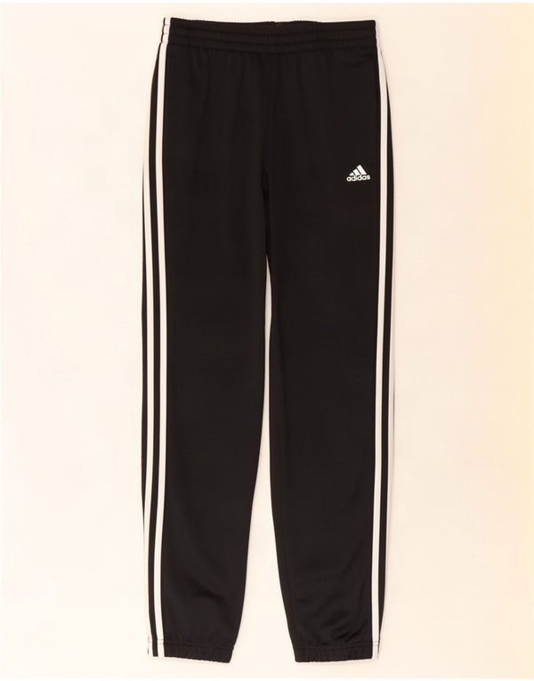 Adidas Boys Tracksuit Trousers Joggers 13-14 Years Black Polyester
